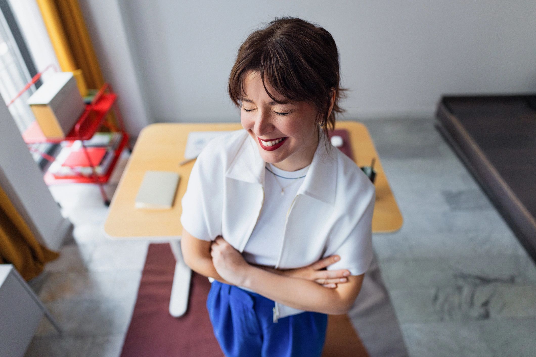 Professional woman smiling in office